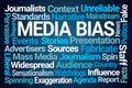 Media Bias Word Cloud Royalty Free Stock Photo