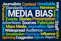 Media Bias Word Cloud Royalty Free Stock Photo