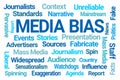 Media Bias Word Cloud Royalty Free Stock Photo