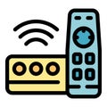 Media box icon vector flat Royalty Free Stock Photo