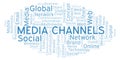 Media Channels word cloud Royalty Free Stock Photo