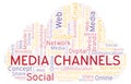 Media Channels word cloud Royalty Free Stock Photo