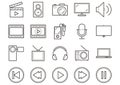 Media collection icons. Vector illustration decorative design Royalty Free Stock Photo