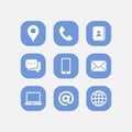 Media and communication icon set, mobile icon, telephone icon Royalty Free Stock Photo