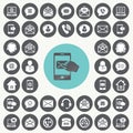 Media and communication icons set.