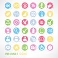 Media and communication Internet icons set