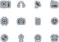 Media & Communications - Vector Icons set Royalty Free Stock Photo