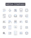 Media company line icons collection. Incorporation, Business, Entity, Registration, Liability, Formation, Articles