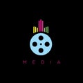 Media company vector logo Royalty Free Stock Photo