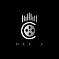 Media company vector logo Royalty Free Stock Photo