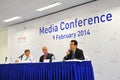 Media conference at Singapore Airshow