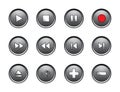 Media control buttons Royalty Free Stock Photo