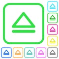 Media eject vivid colored flat icons