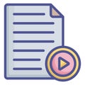 Media file, multimedia storage Line Style vector icon which can easily modify or edit Royalty Free Stock Photo
