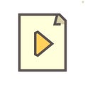 Media file vector icon