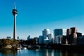 Media Harbour with the famous Rhinetower in Dusseldorf, Germany Royalty Free Stock Photo