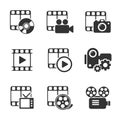 Media icon pack on white. Vector elements Royalty Free Stock Photo