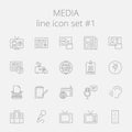 Media icon set Royalty Free Stock Photo