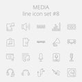 Media icon set Royalty Free Stock Photo