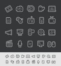 Media Icons // Black Line Series Royalty Free Stock Photo