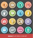 Media icons, Colorful version