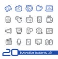 Media Icons // Line Series Royalty Free Stock Photo
