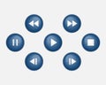Media icon. Music and video button. Media player control design concept. Illustration vector