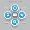 Media Icons Set. Collection Of Star, Message, Gear And Other Elements. Also Includes Symbols Such As Point, Pin, Seek.