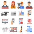 Media Icons Set Royalty Free Stock Photo