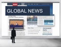 Media Journalism Global Daily News Content Concept