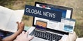 Media Journalism Global Daily News Content Concept Royalty Free Stock Photo
