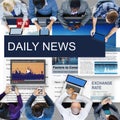 Media Journalism Global Daily News Content Concept Royalty Free Stock Photo