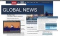 Media Journalism Global Daily News Content Concept Royalty Free Stock Photo