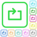 Media loop vivid colored flat icons