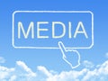 Media message cloud shape Royalty Free Stock Photo