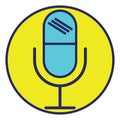 Media microphone, icon