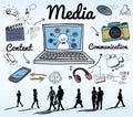 Media Multimedia Social Media Online Concept Royalty Free Stock Photo