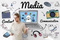 Media Multimedia Social Media Online Concept Royalty Free Stock Photo