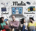 Media Multimedia Social Media Online Concept Royalty Free Stock Photo