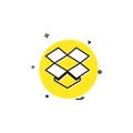 media network social dropbox icon vector design