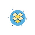 media network social dropbox icon vector design Royalty Free Stock Photo