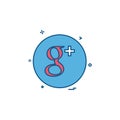 media network social gmail icon vector