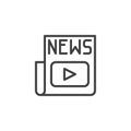 Media news headline line icon Royalty Free Stock Photo