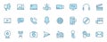 media outline vector icons in two colors.