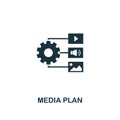 Media Plan icon. Creative element design from content icons collection. Pixel perfect Media Plan icon for web design, apps, Royalty Free Stock Photo