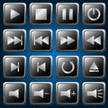 Media player buttons Royalty Free Stock Photo