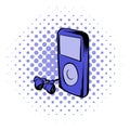 Media player comics icon Royalty Free Stock Photo