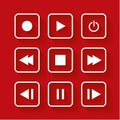 Media player control buttons