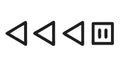 Media Player Control Buttons Vector Set, Play, Pause, Rewind, vector design Generative AI Royalty Free Stock Photo