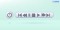 Media player control icon symbol. interface multimedia, audio music speaker, media player buttons control panel, Studio concept. Royalty Free Stock Photo